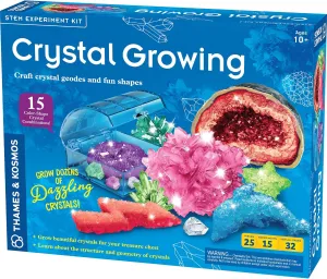 Thames & Kosmos Crystal Growing | STEM Experiment Kit | Grow Dozens of Dazzling, Colorful Crystals! | Learn about Crystallization & Conduct Classic Science Experiments | Make Crystal Geodes | Ages 10 