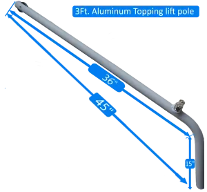 Topping Lift Pole- Aluminum Powder coated