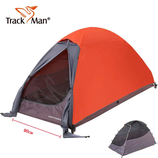 Trackman Camping Tents Double Layers 1 person Tents Waterproof Ultralight Outdoor riding Tents Hiking Aluminum alloy tent