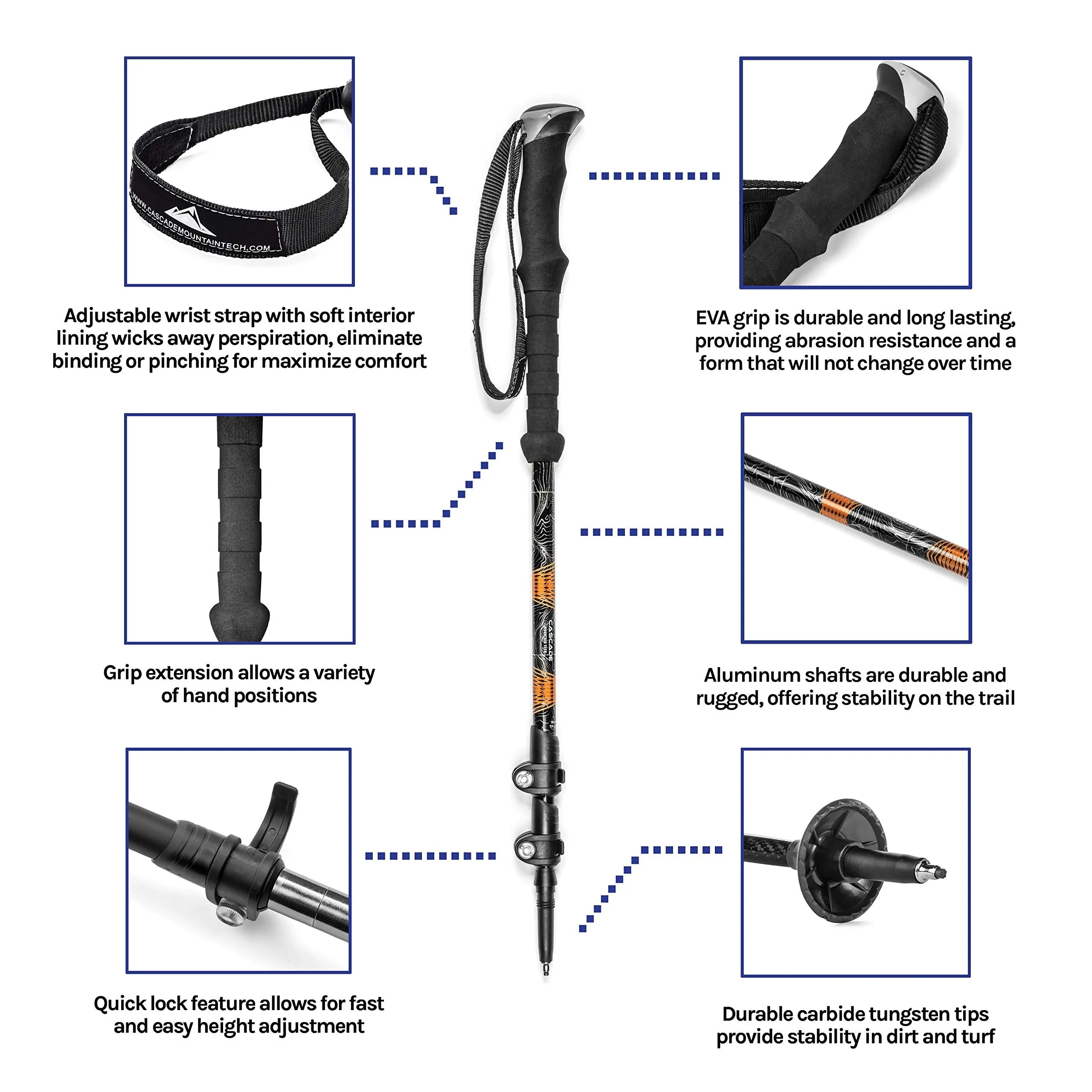 Trekking Poles - Orange
