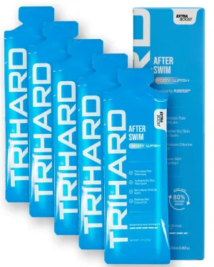 TRIHARD Travel Kit Elite Rejuvenation Body Wash (25-Pack) | TSA-Approved Mini Chlorine Removal Cleanser | On-the-Go Skin Detox for All Swimmers