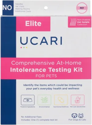 UCARI Pet Sensitivity Test | Screens for 1000  Intolerances | Food & Environment Analysis | Painless Home Test Hair Sample Method | Results in 48 Hours | Cats & Dogs