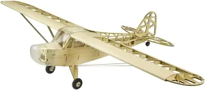 Upgrade Model Airplane Kits Piper Cub J3, 47'' Wingspan Laser Cut Balsa Wood Model Plane Unassembled, DIY Flying Model Aircraft for Adults (KIT Motor ESC Servos Covering Film)