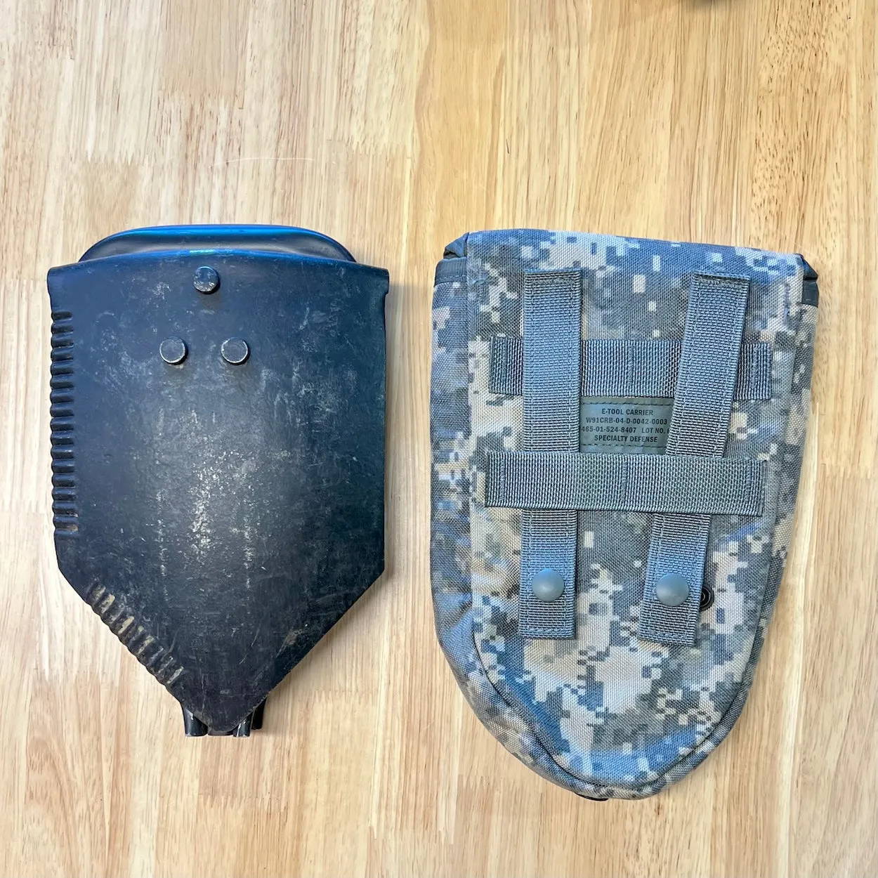 US Military Entrenching Shovel Collapsible D Handle W/New ACU Cover