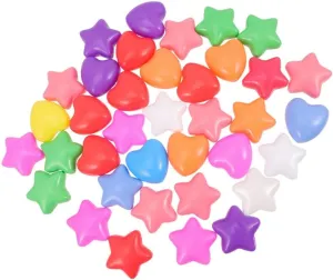 Vaguelly 80pcs Pool Party Pits Balls Inflatable Star Heart Ball Pit Toys Ball Pit Balls Included