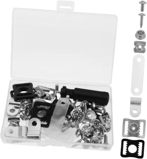 Versatile Hockey Helmet Repair Kit 57pcs Visor Clips Screws Nuts Chin Strap Parts for Youth Adult Ice Hockey Baseball