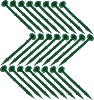 VICASKY 100Pcs Outdoor Plastic Stakes for Gardening Durable Ground Lawn Nails for Securing Tents Tarps and Landscape Plants Garden Pegs for Anchoring