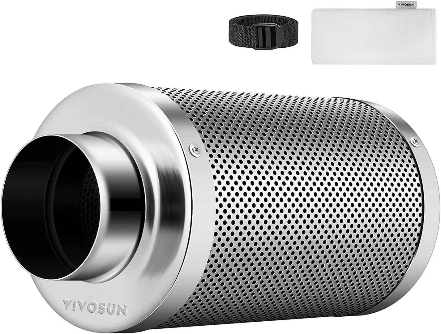 VIVOSUN 4 Inch Air Carbon Filter Smellines Control with Australia Virgin Charcoal for Inline Duct Fan, Grow Tent, Pre-filter Included, Reversible Flange 4" x 12"