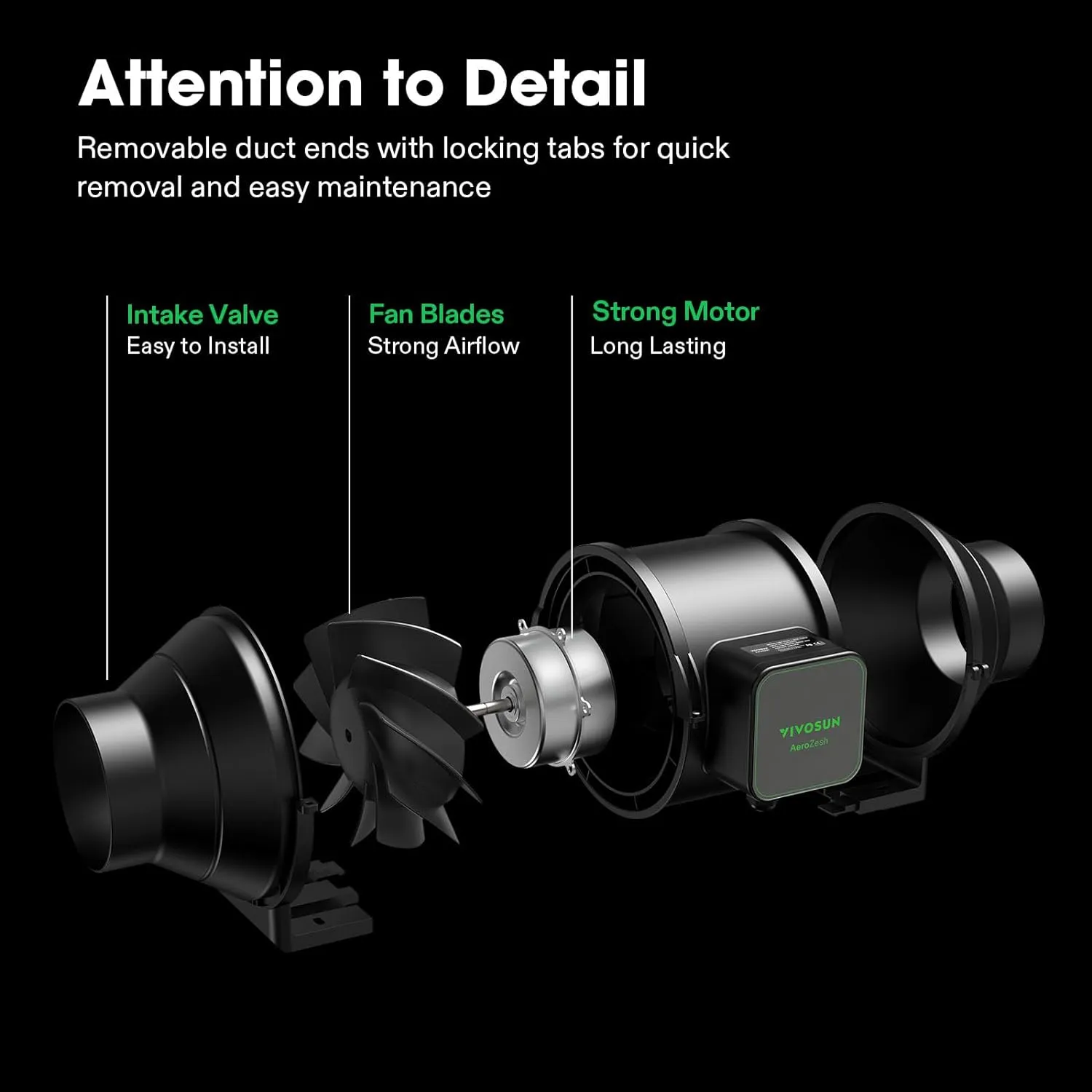 VIVOSUN Smart Air Filtration PRO S6 Kit 6", AeroZesh S6 Inline Duct Fan w/GrowHub E42A Temp. Humidity WiFi-Controller, Carbon Filter & Ducting, Cooling & Ventilation System for Grow Tent, Hydroponics