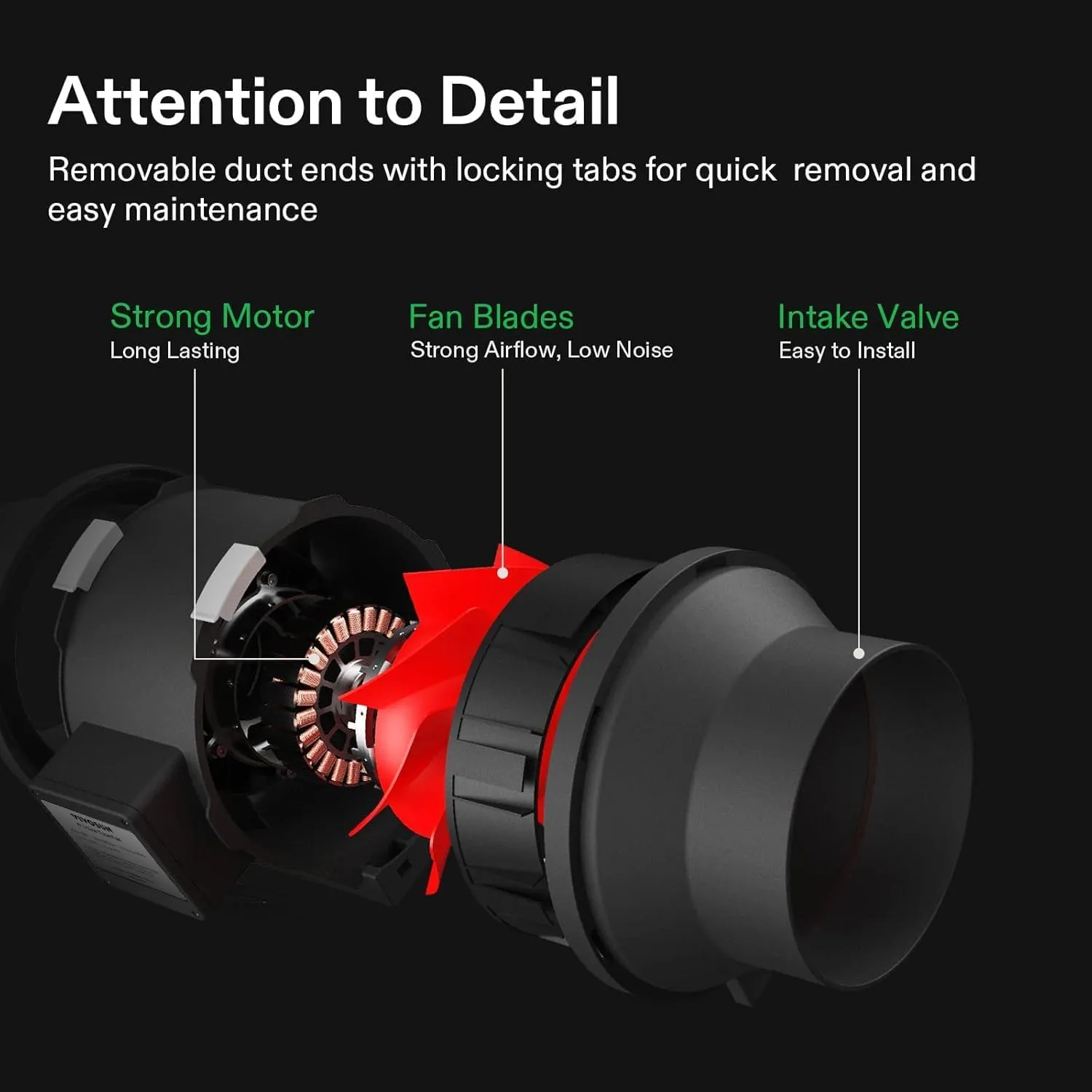VIVOSUN Ventilation Kit 4 Inch 190 CFM Inline Duct Fan with 4"x 12" Carbon Filter Odor Control System with Australia Virgin Charcoal for Grow Tent Ventilation