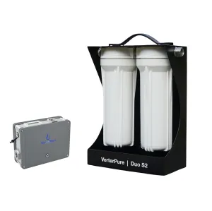 VP6 LED UV-C Water Purifier Flow Rate 1.58GPM 12VDC, Duo S2 Two-Stage PP and CTO Water Filter for RV Boats Off-Grid Livings