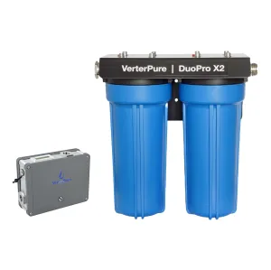 VP6 LED UV Water Purifier Flow Rate 1.58GPM 12VDC, DuoPro X2 Two-Stage PP and CTO Water Filter for RV Boats Off-Grid Livings