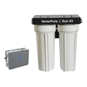 VP6 UV-C LED Ultraviolet Water Filter Purifier, Reduce up to 99.99% of Contaminants12 VDC, Duo X2 Two-Stage RV Water Filter System Reduce Sediment, Chlorine, Odor, Heavy Duty