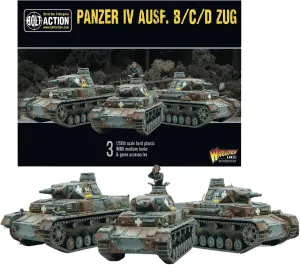 Wargames Delivered Panzer IVB/C/D Zug Splash Release | Model Tank with 28mm - 1/56th Plastic Miniatures Set, Featuring Fantasy Miniatures and Versatile Wargaming Figures