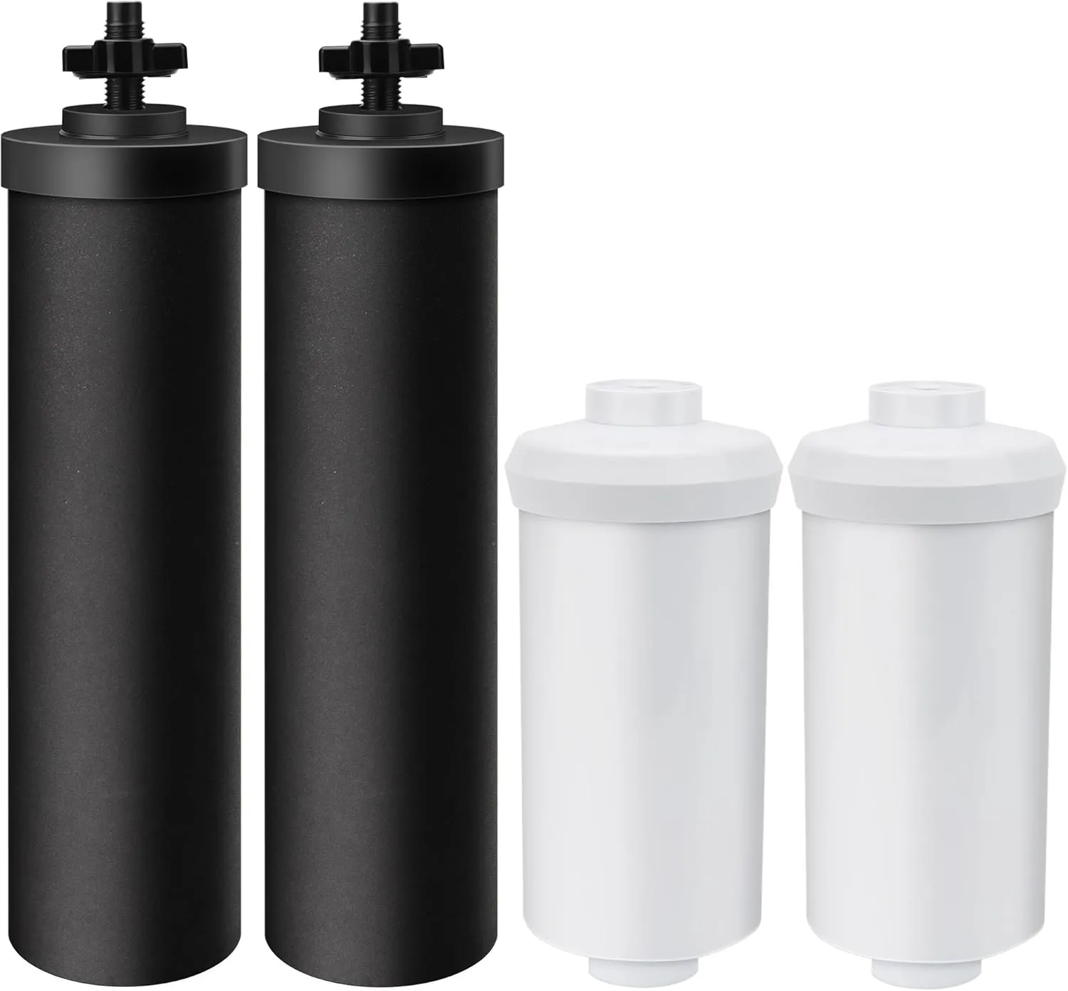 Water Filter Compatible with Berkey BB9-2 Black Filters & PF-2 Fluoride Filters, Compatible with Berkey Gravity Water Filter System, Pack of 4, By DESENRUIS