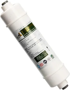 Water Purification Filter 10 Inch Quick Connect Inline Coconut Carbon Post Water Filter Cartridge with 2 Fittings Water Purifier Reverse Osmosis