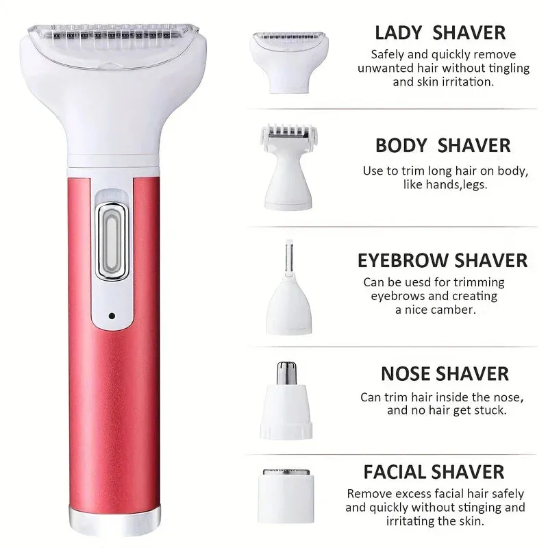 Women's 5-in-1 Electric Shaver Kit USB Rechargeable