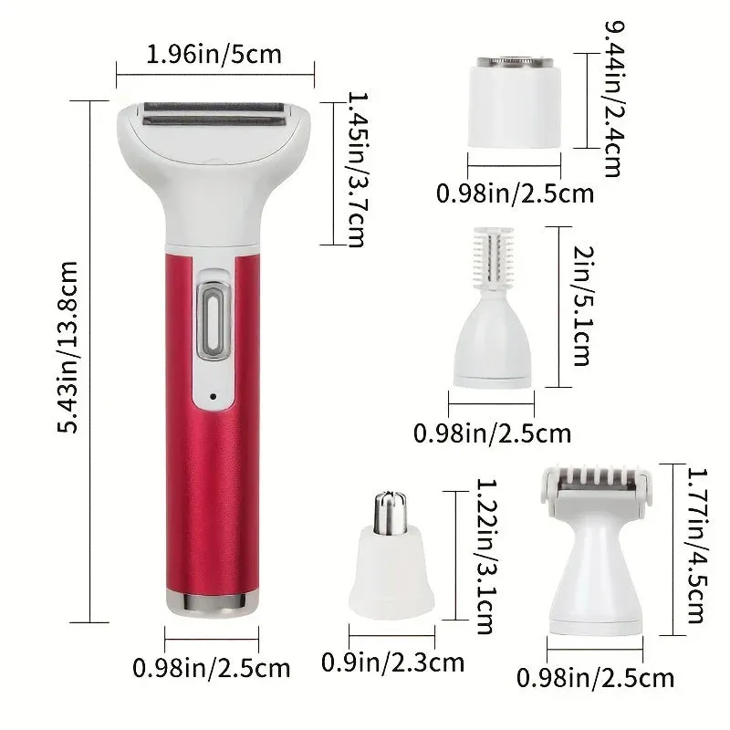 Women's 5-in-1 Electric Shaver Kit USB Rechargeable