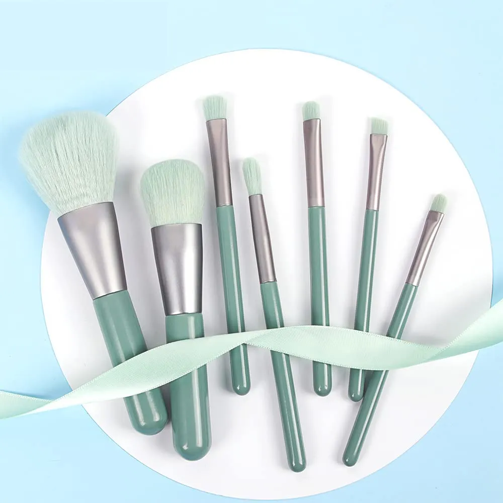 Xaena Makeup Brush Set 7pcs Premium Synthetic Makeup Brushes, Mini Travel Make up Brush Kit Foundation Powder Blush Eyeshadow Eyebrow Contour concealer Portable Makeup Brushes Set with Case 38-4