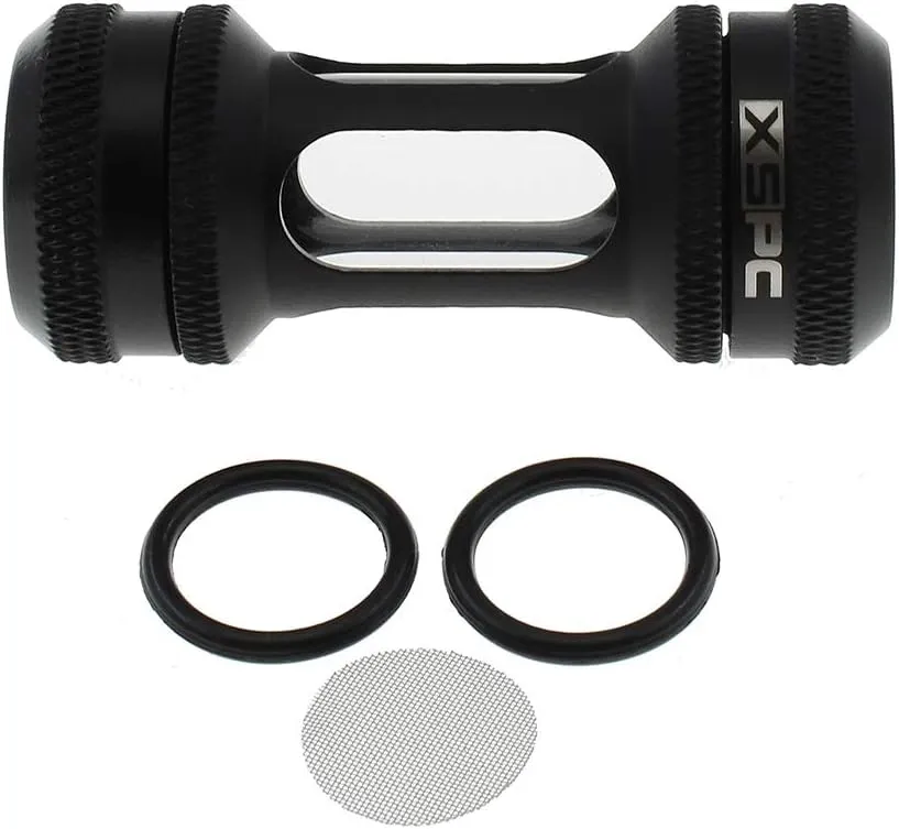 XSPC G1/4" Inline Filter, Matte Black