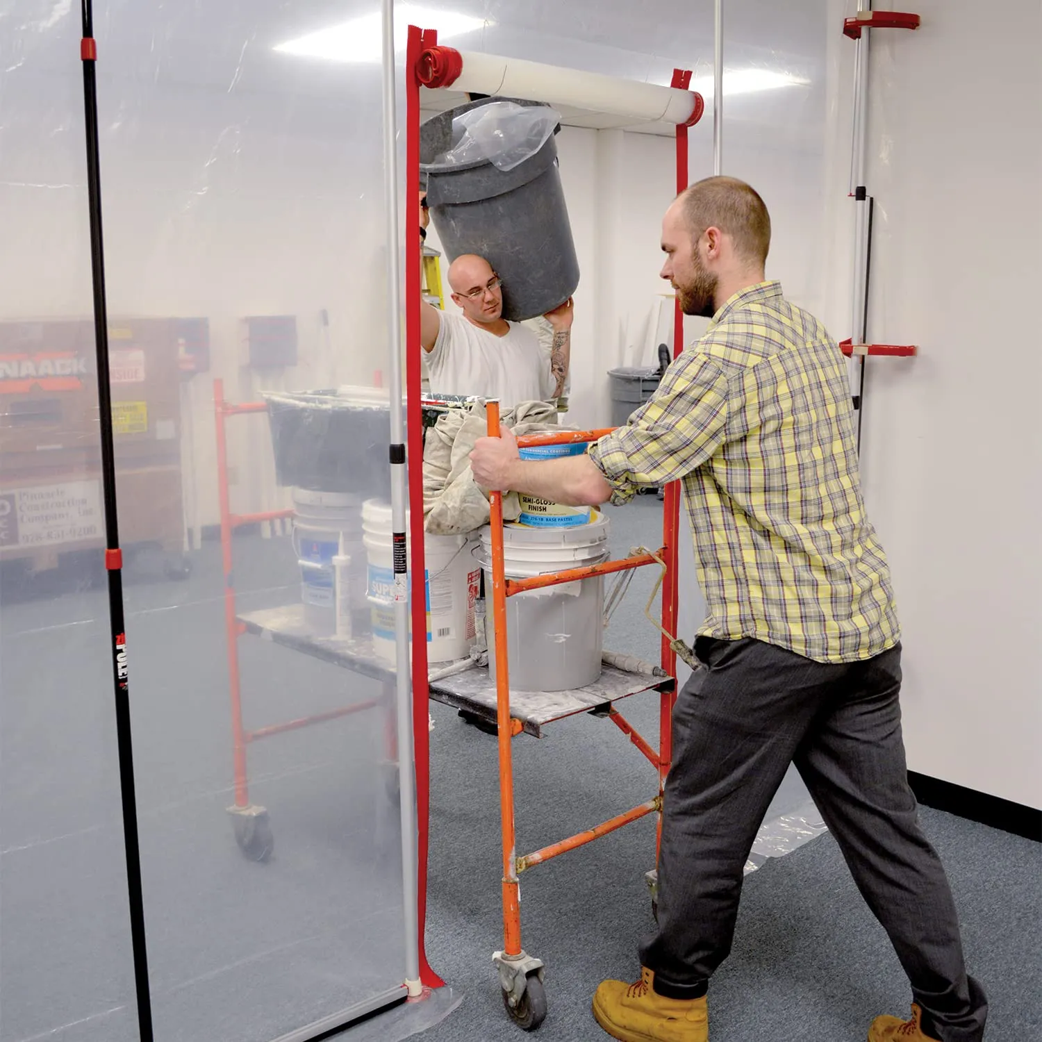 ZipWall Heavy-Duty Zipper for Dust Barriers, 2-Pack, HDAZ2, 2 Pack, Red