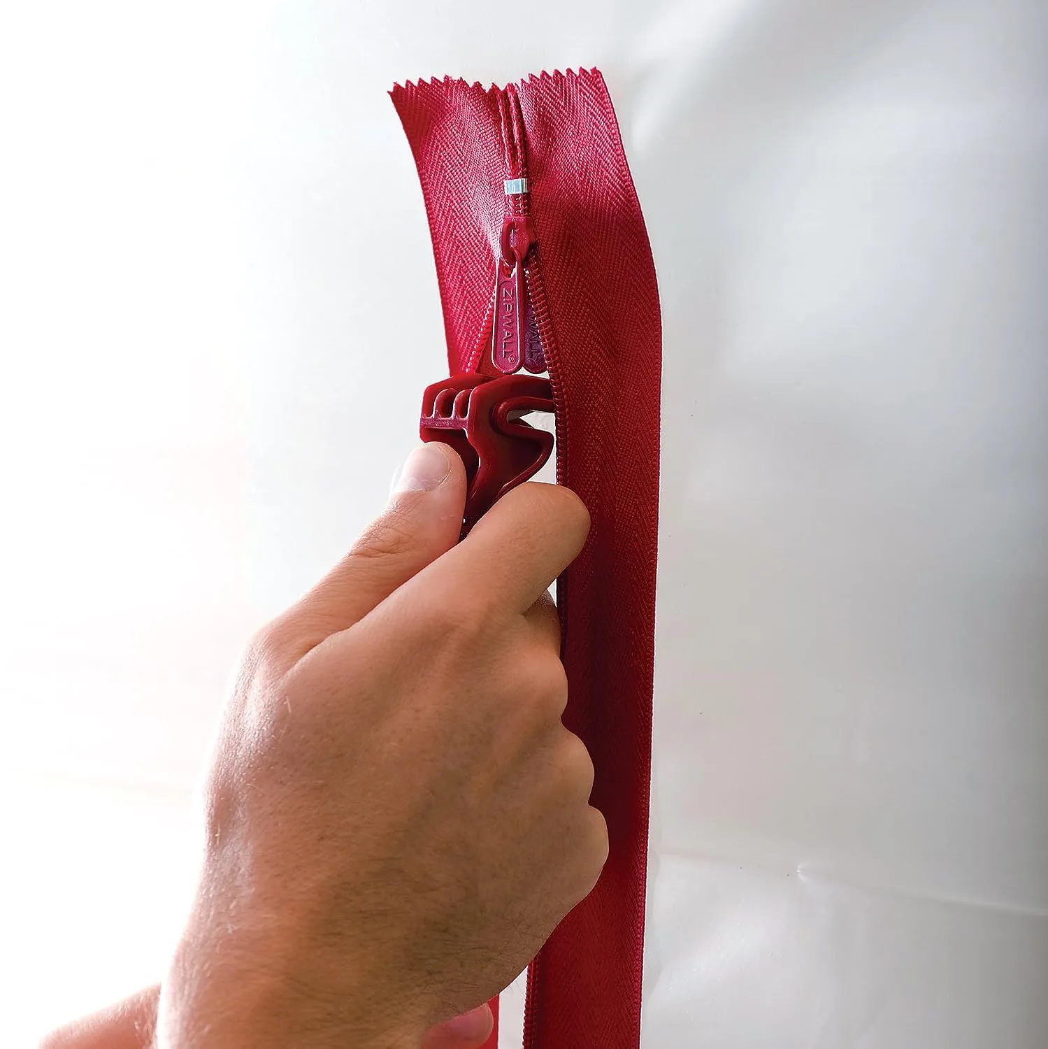 ZipWall Heavy-Duty Zipper for Dust Barriers, 2-Pack, HDAZ2, 2 Pack, Red