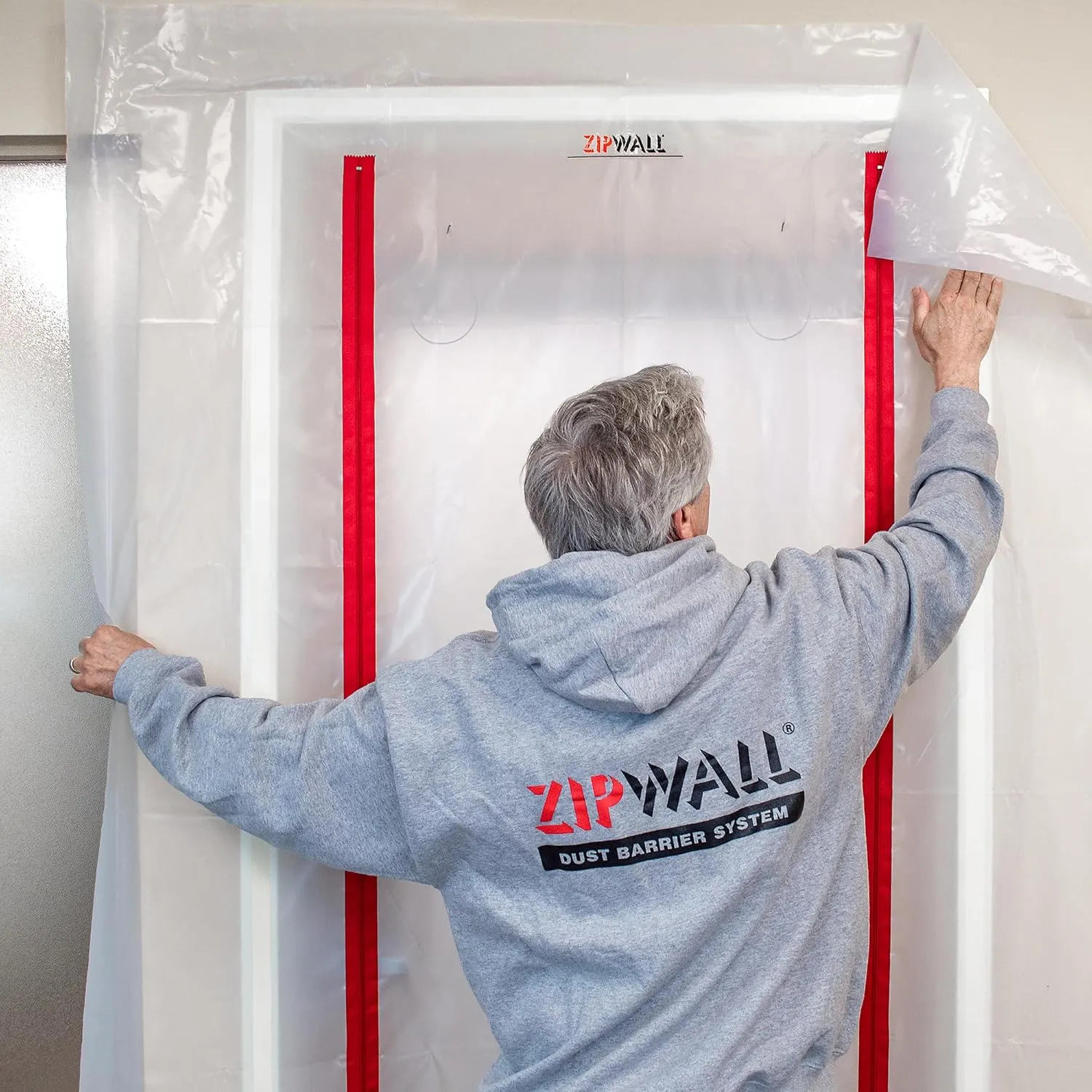 ZIPWALL ZDC Commercial ZipDoor Kit, , red ,1 Count(Pack of 1)