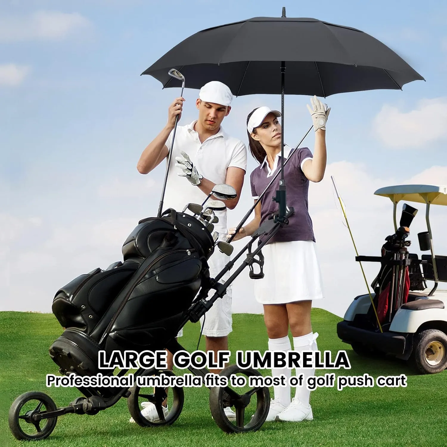 ZOMAKE Large Golf Umbrella for Rain Heavy Duty,Big Golf umbrellas Windproof,51/54/62/68 Inch Extra Large Oversized Umbrella